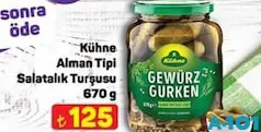 KÜHNE ALMAN TİPİ SALATALIK TURŞUSU 670 G fiyat ve kampanya bilgisi